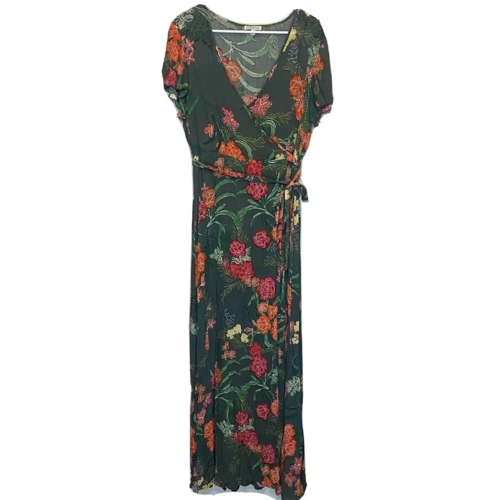 Patrons Of Peace Floral Faux Wrap Maxi Dress - Picture 4 of 9